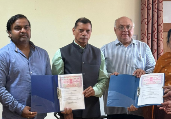 Dr. Ketan Mohitkar, Secretary of ICTRD, and senior officials from BRAUSS, during the MoU signing ceremony