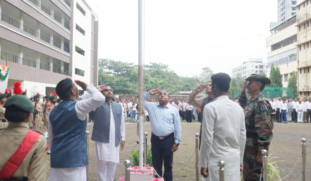 Flag Hoisting Ceremony performed by Dr. Ketan Mohitkar along with other dignitaries